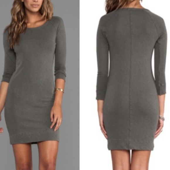 Dark Gray Vintage Sweatshirt Dress 